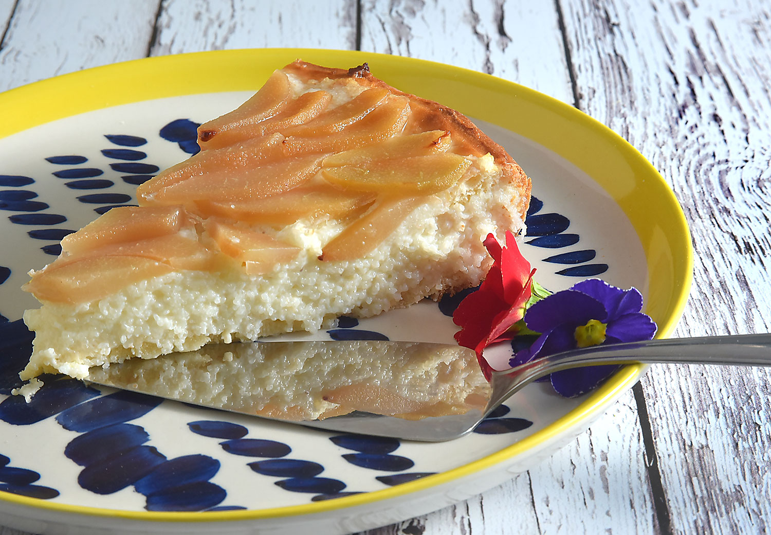 Birnenkuchen mit Weizenkleie